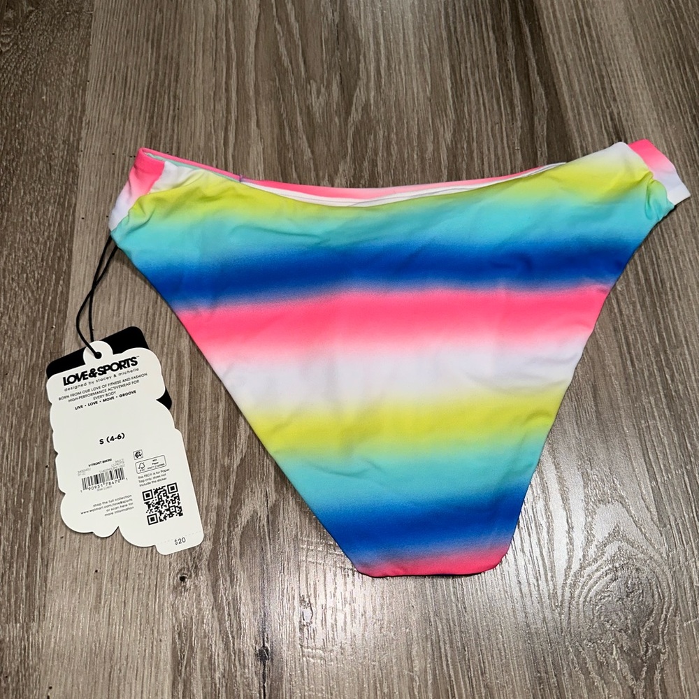 NWT Love & Sports Multicolor Bikini Bottoms - Size Small (S)